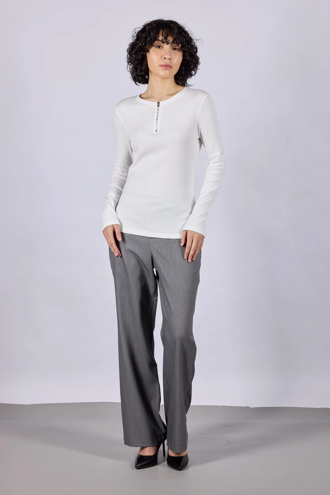 Лонгслив белый для женщин 44143-4 59