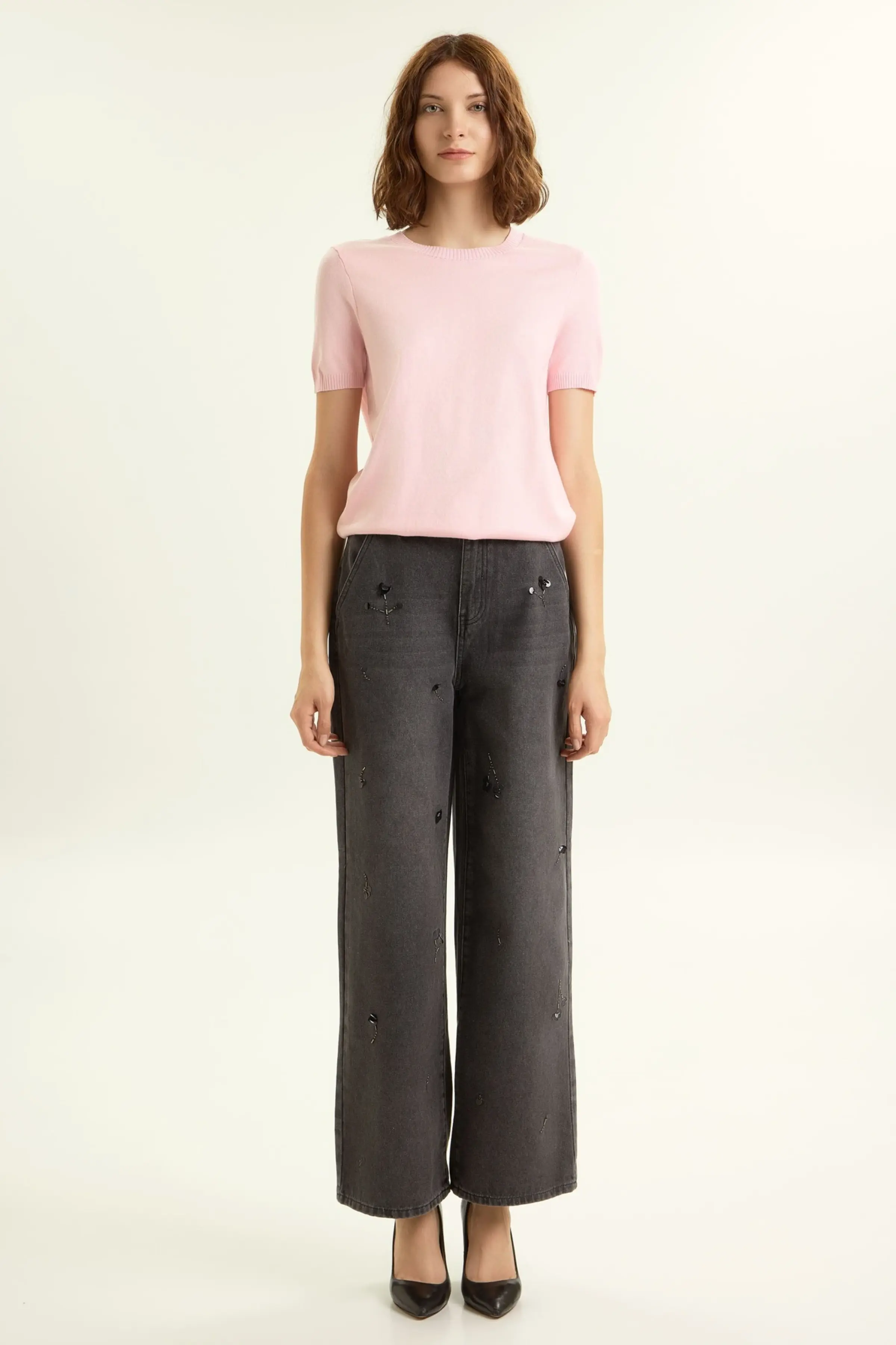 Джинсы серый для женщин 44300-61 74