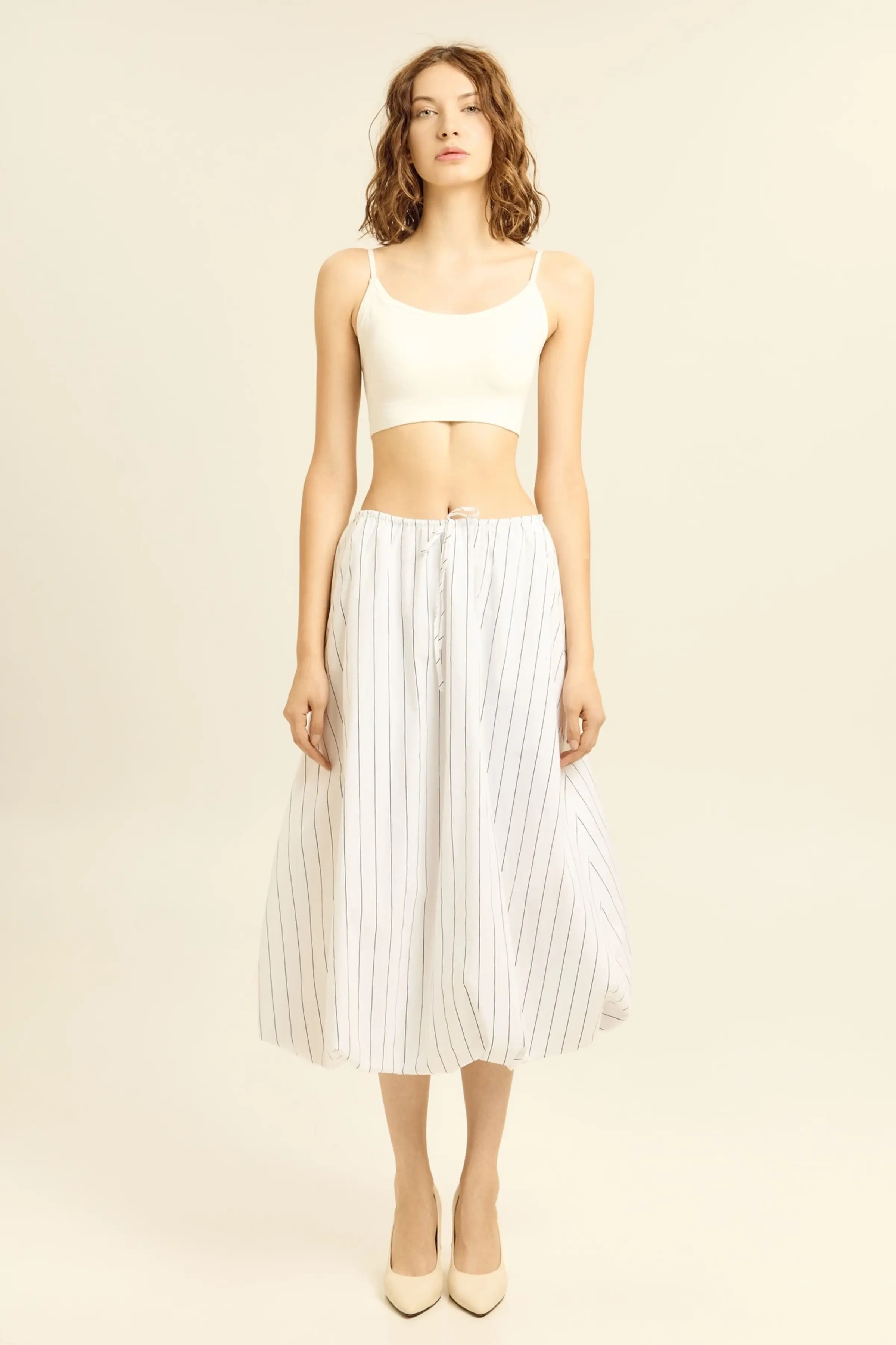 Юбка бело-черная полоска для женщин 45360D-46 52