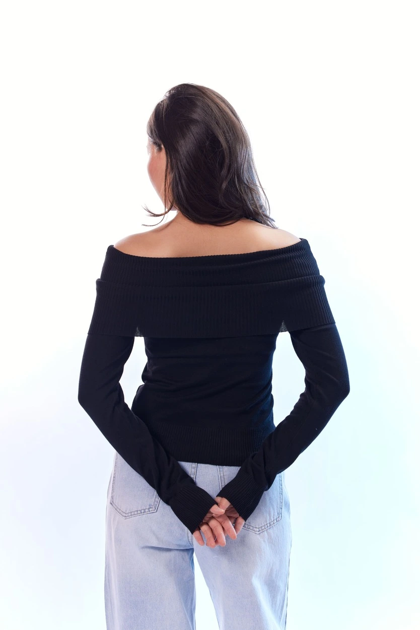 Джемпер черный для женщин 44187-1 60