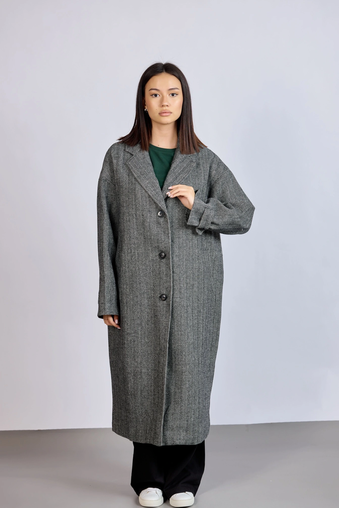 Пальто серый для женщин 43417-61 53