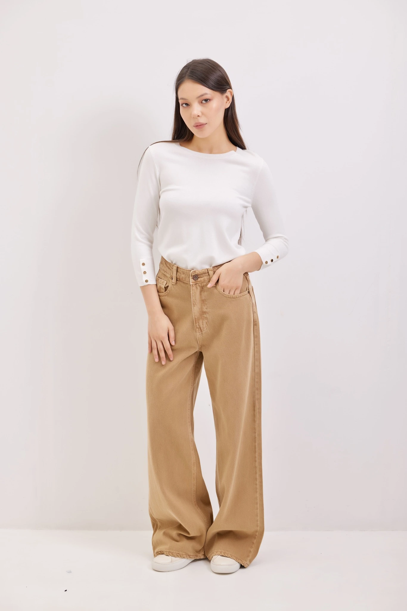 Джинсы коричневый для женщин 42276-13 74