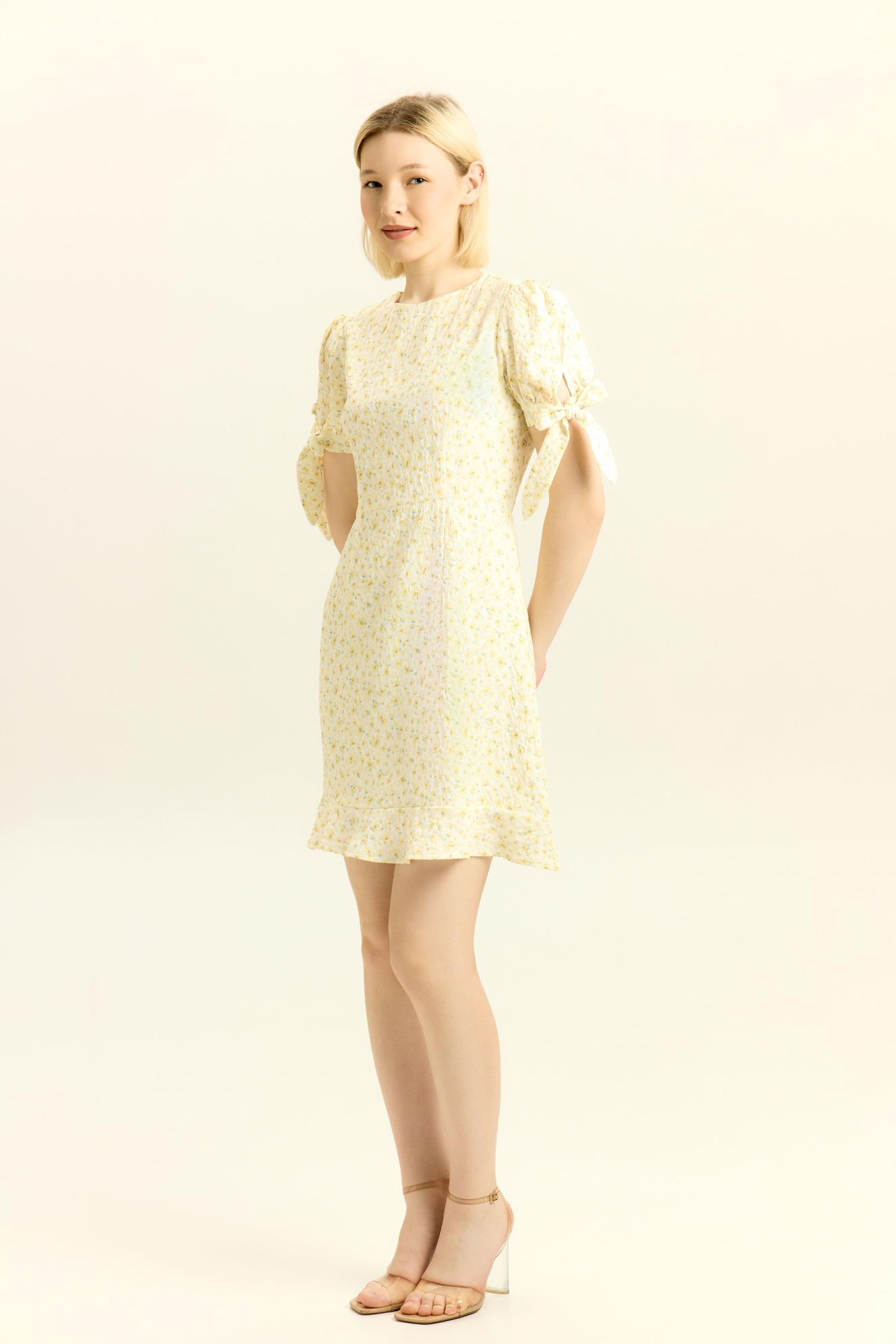 Платье желтый цветочек для женщин 41138-202 54