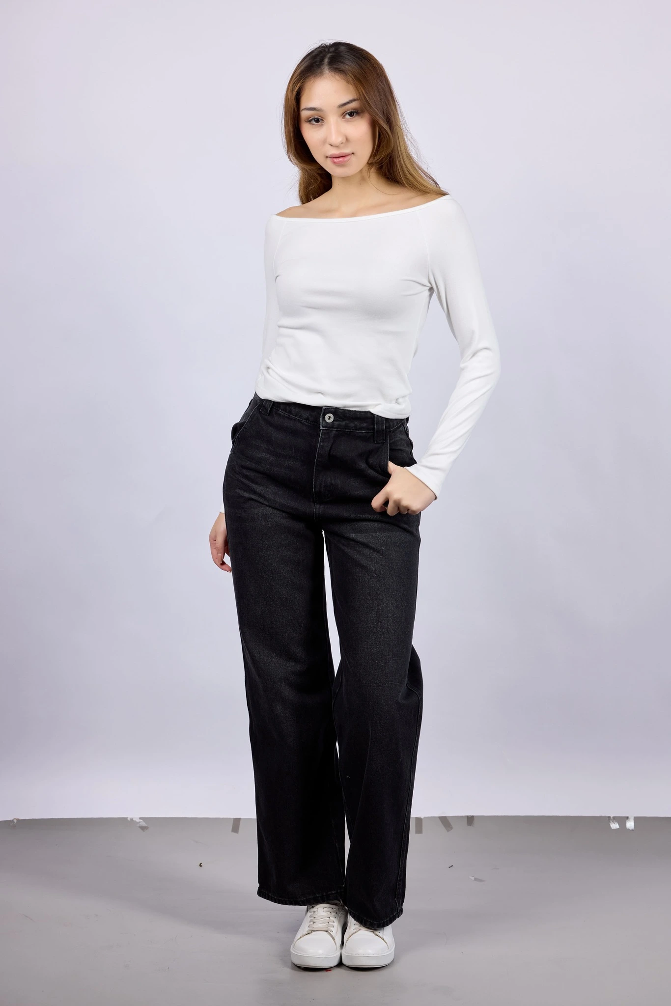 Джинсы черный для женщин 43217-1 74