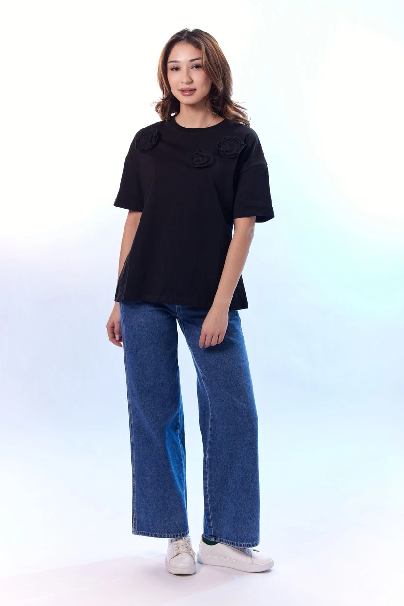 Футболка черный для женщин 44177-1 67