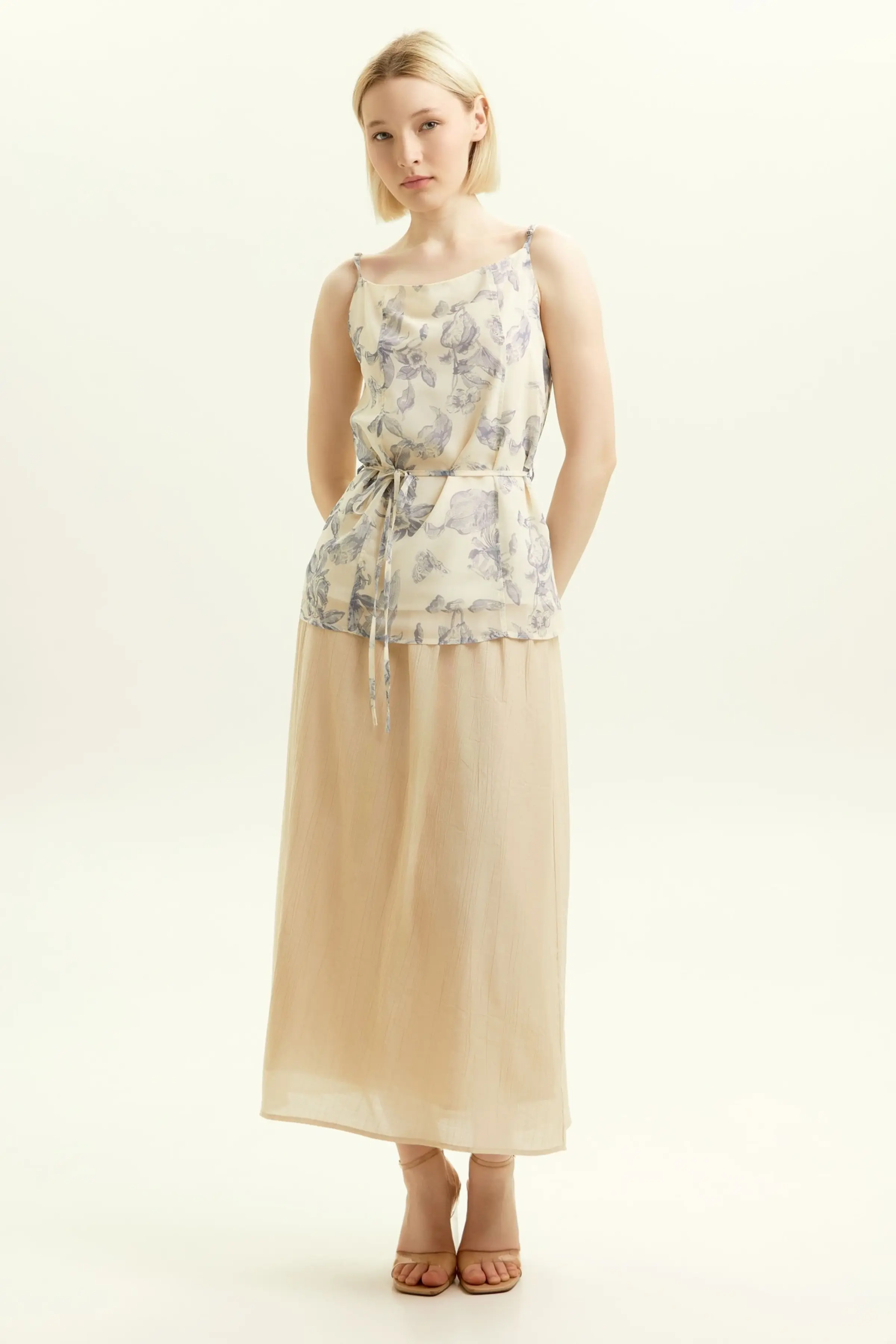 Топ в цветочек для женщин 45114-236 46