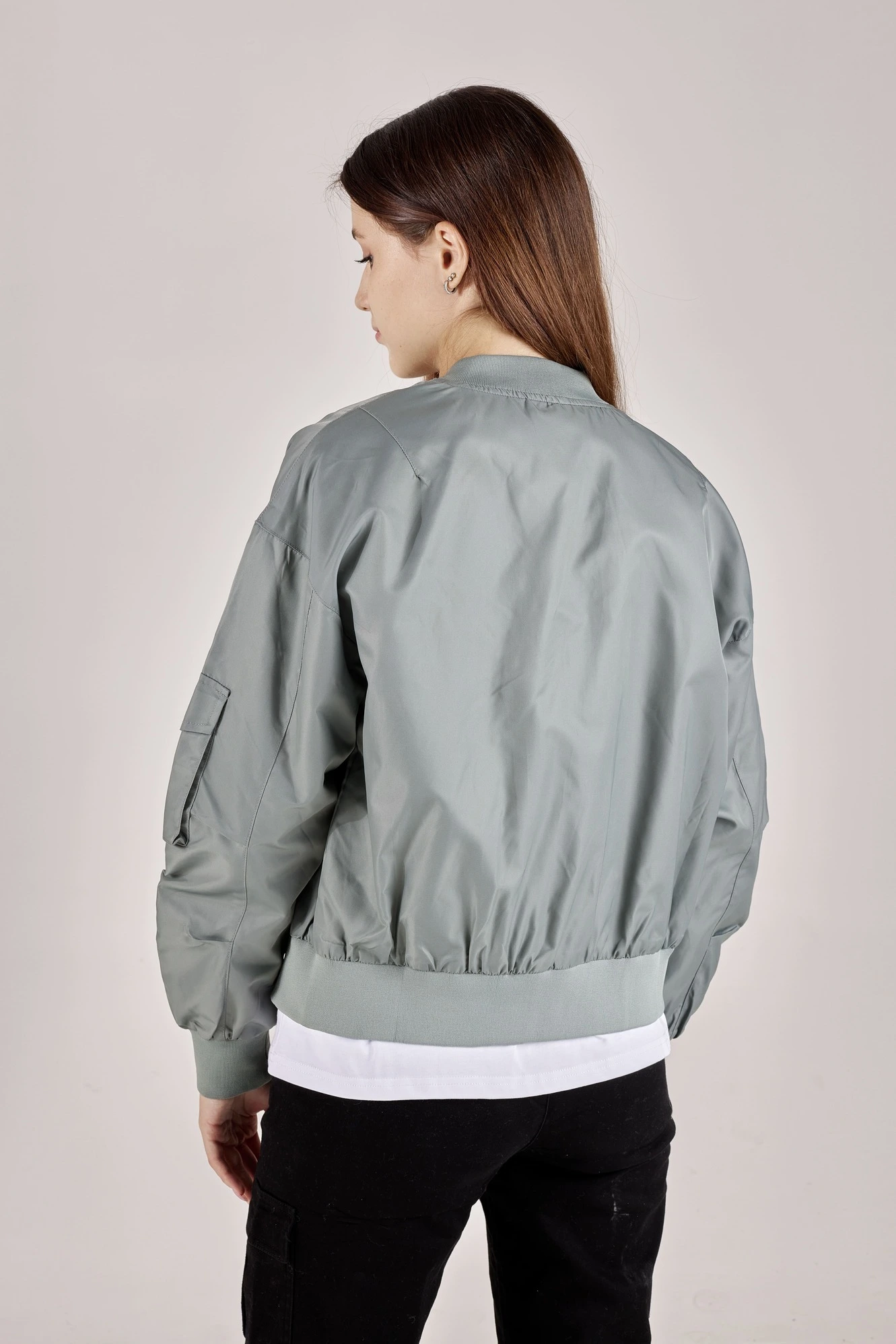 Бомбер зеленый для женщин 351/430/30163-34 70