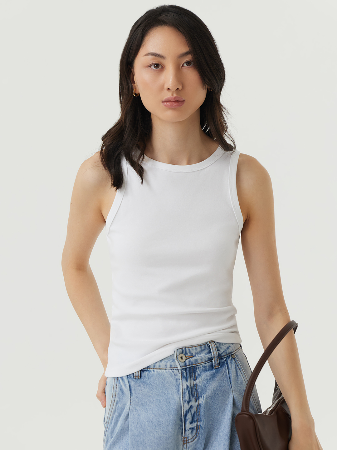 Топ белый для женщин 48205-4 46