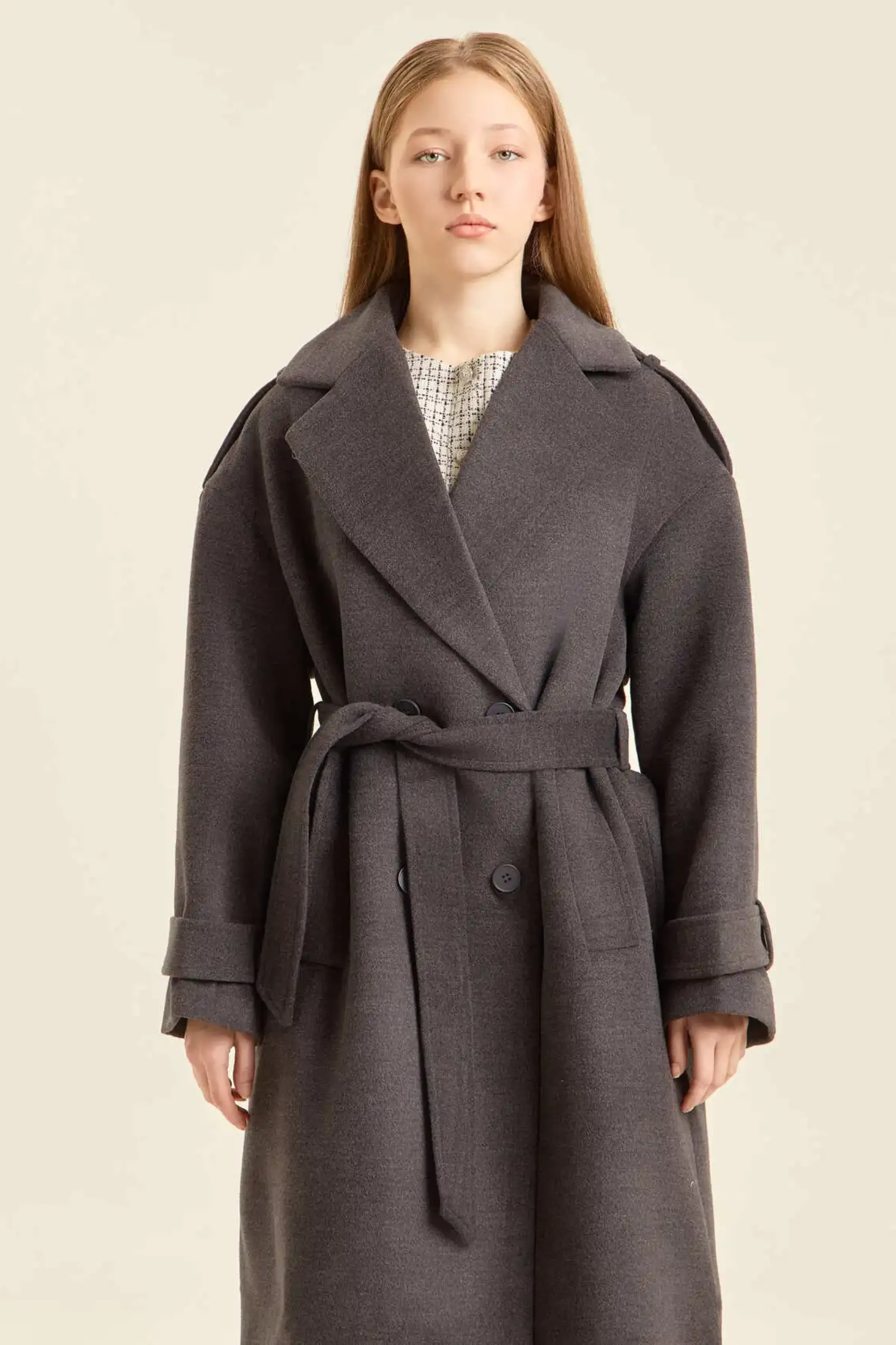 Пальто серый для женщин 47108-61 53