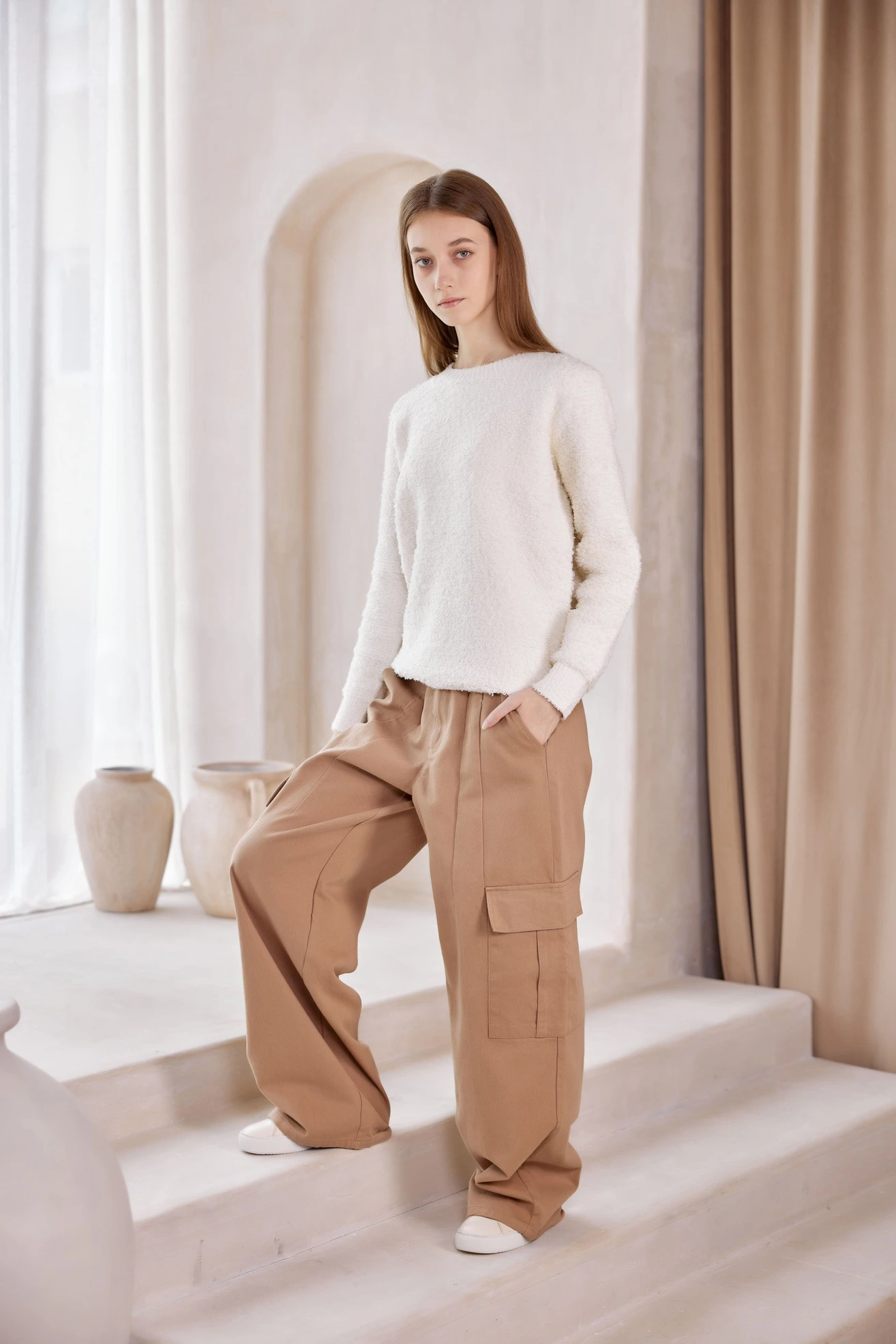 Джемпер белый для женщин 42173-4 60