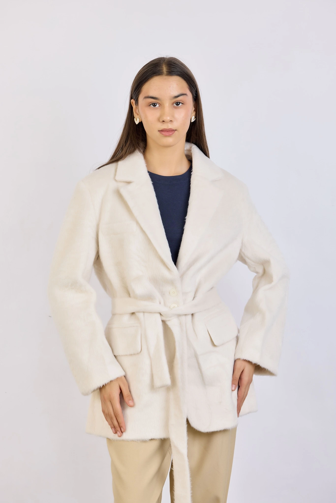 Пальто белый для женщин 43427-4 53