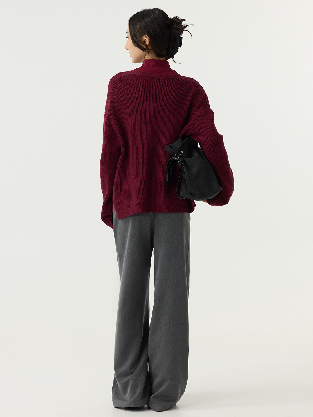 Кардиган бордовый для женщин 48101-67 50