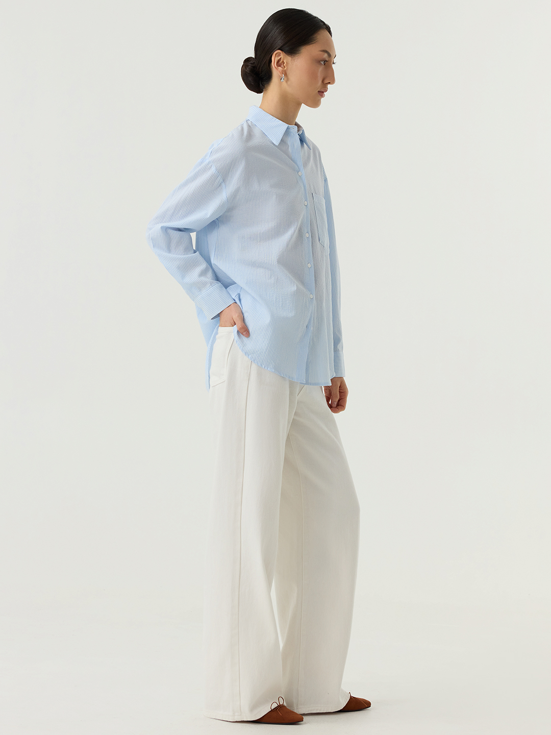 Рубашка голубой для женщин 48145-10 66