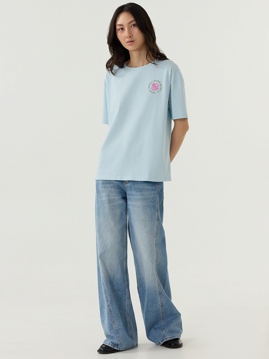 Футболка голубой для женщин 48114-10 67