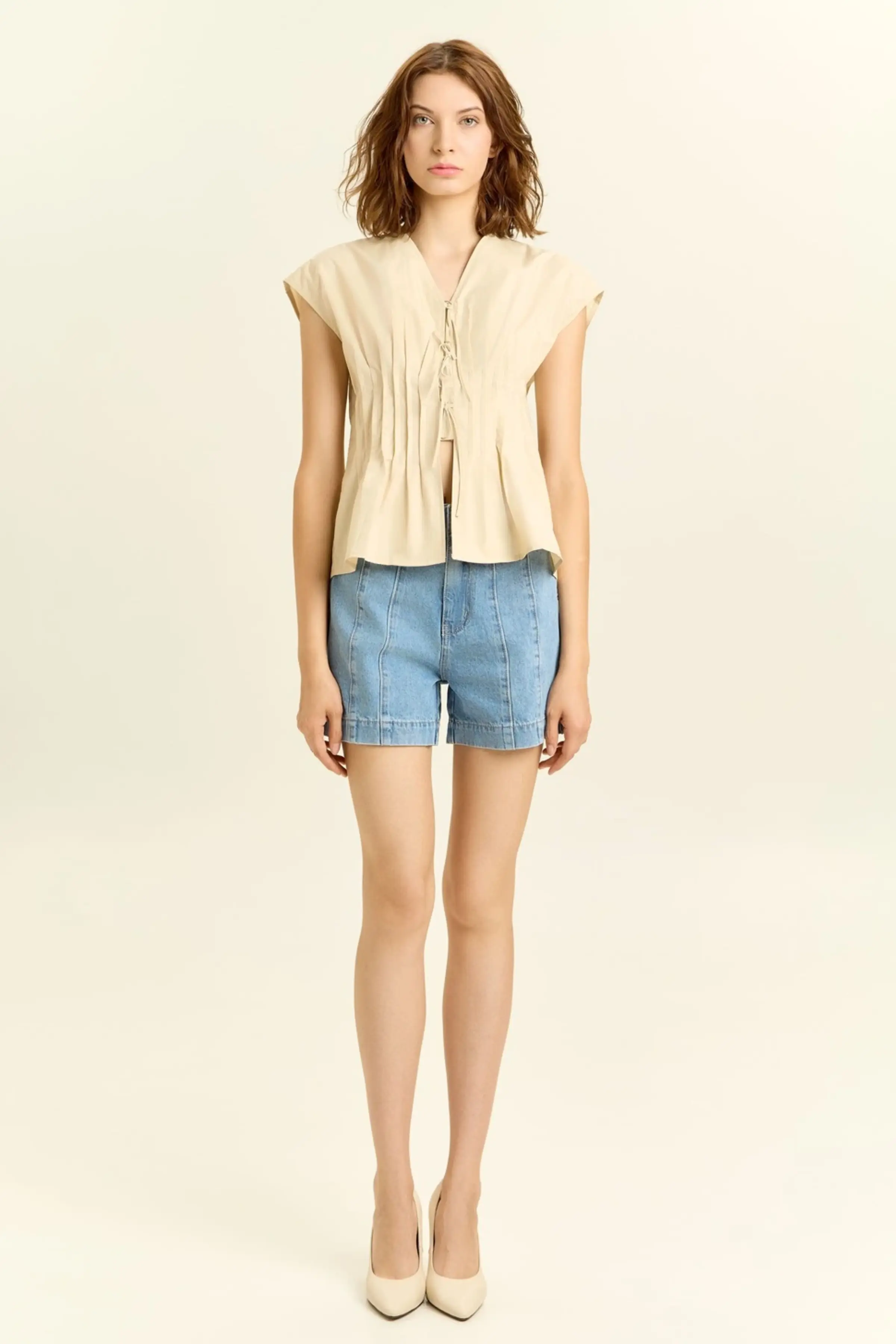 Блузка бежевый для женщин 45115-15 28