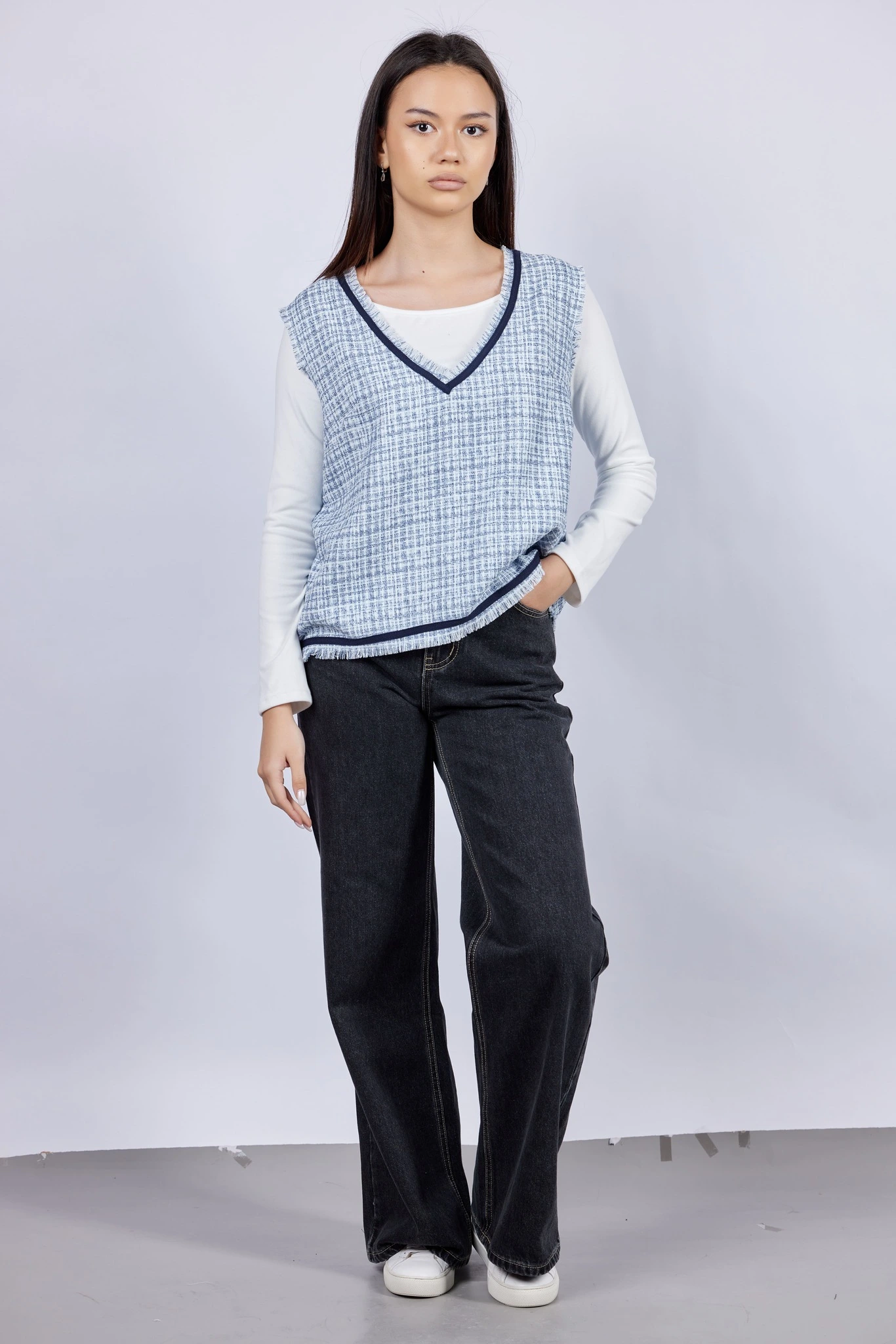 Жилетка голубой для женщин 43219-10 68