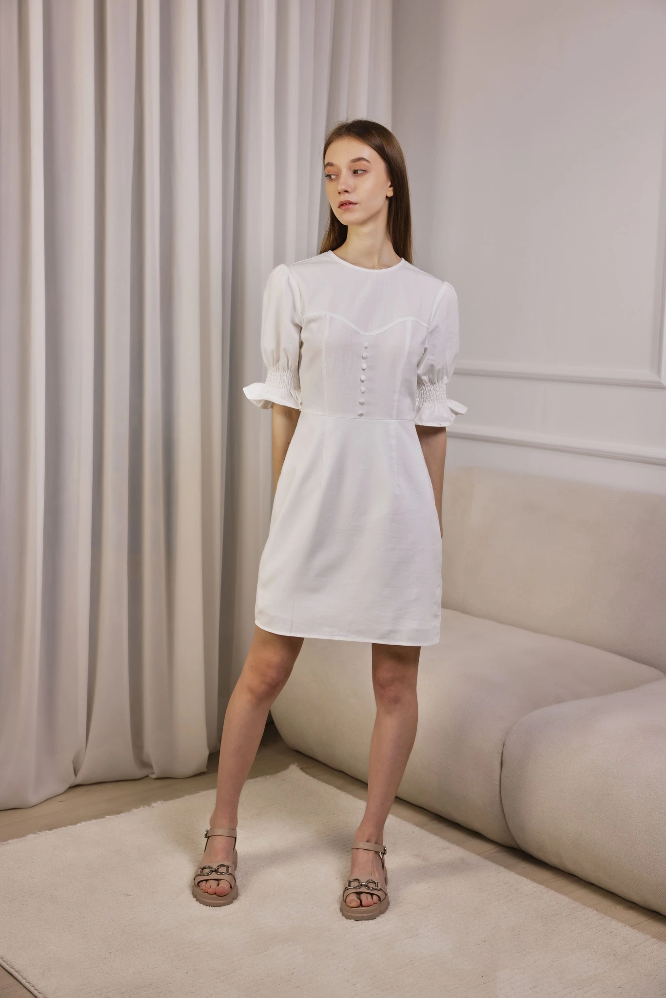 Платье белый для женщин 41116-4 54