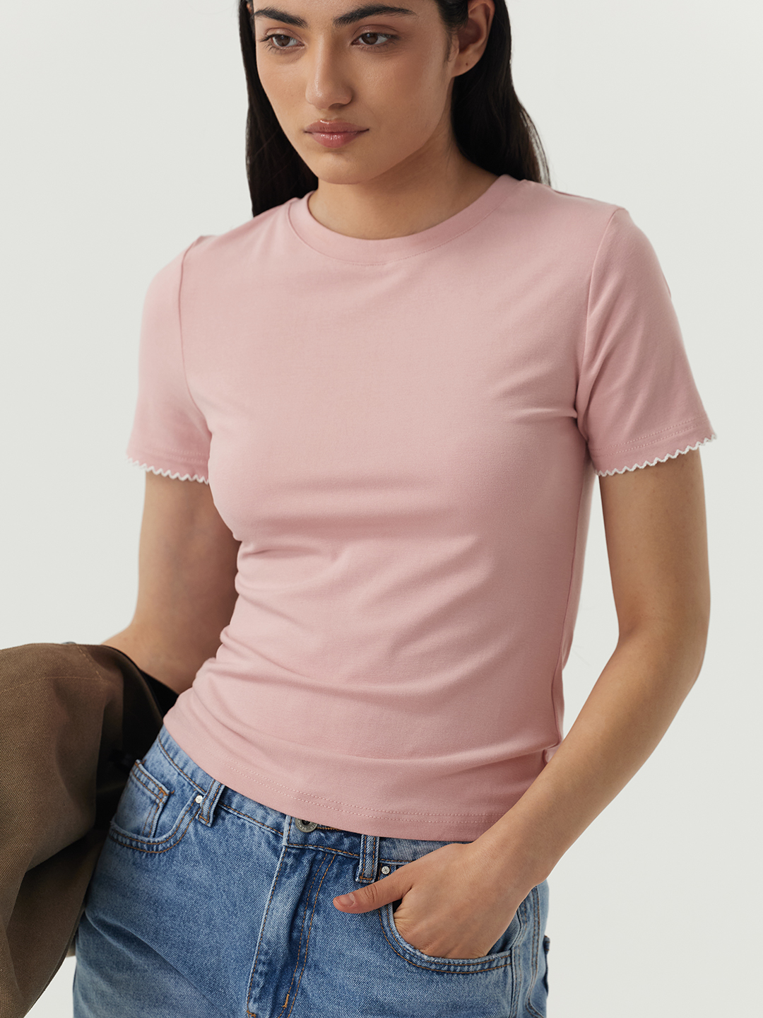 Футболка розовый для женщин 48201-17 67