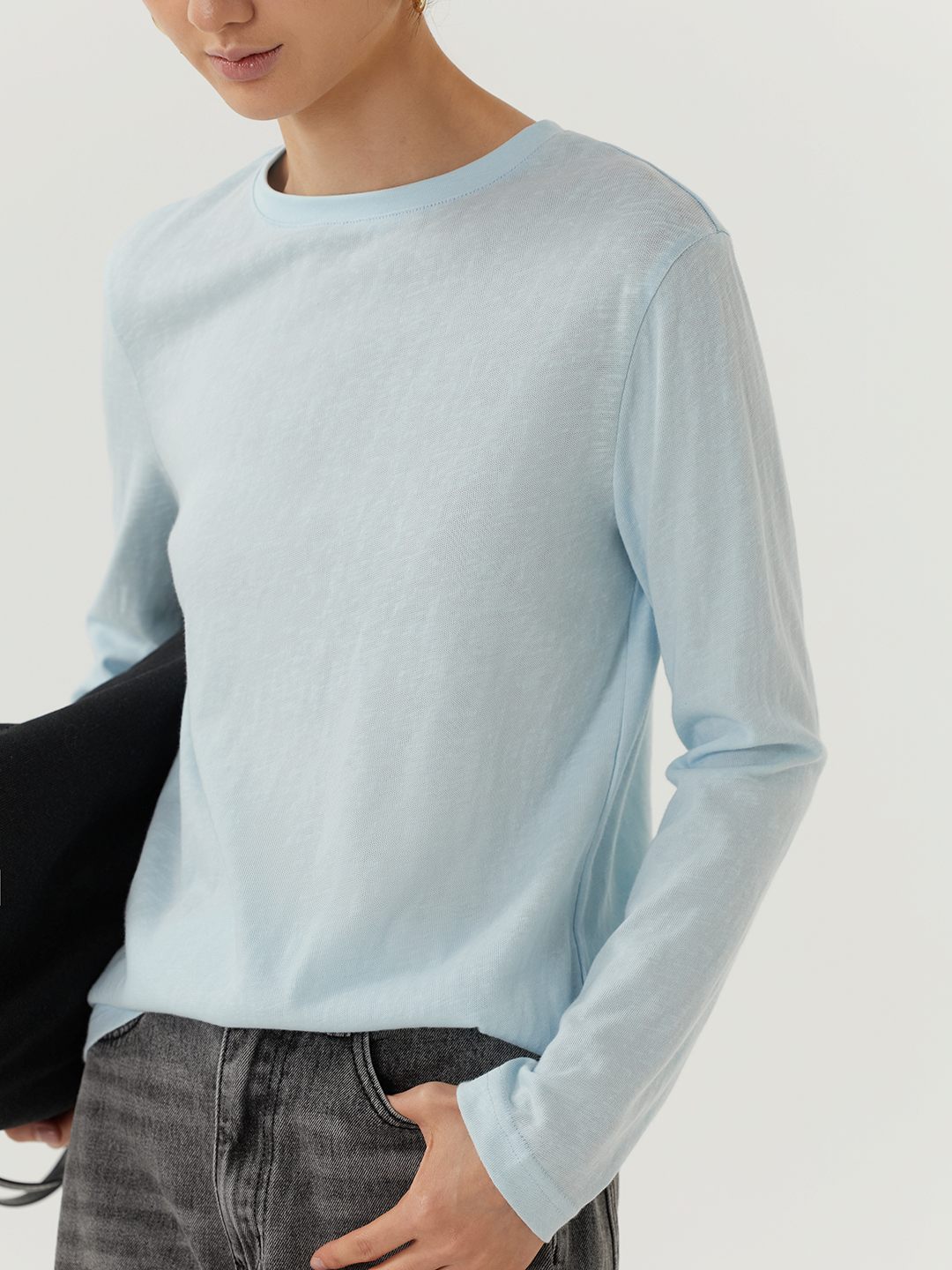 Лонгслив голубой для женщин 48266-10 59