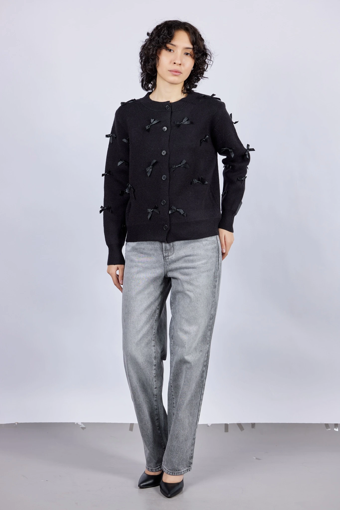 Кардиган черный для женщин 43202-1 50