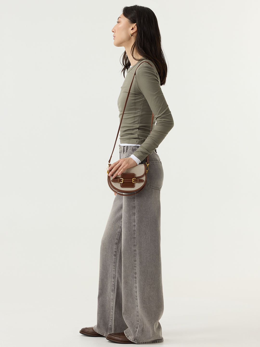 Лонгслив хаки для женщин 48173-14 59