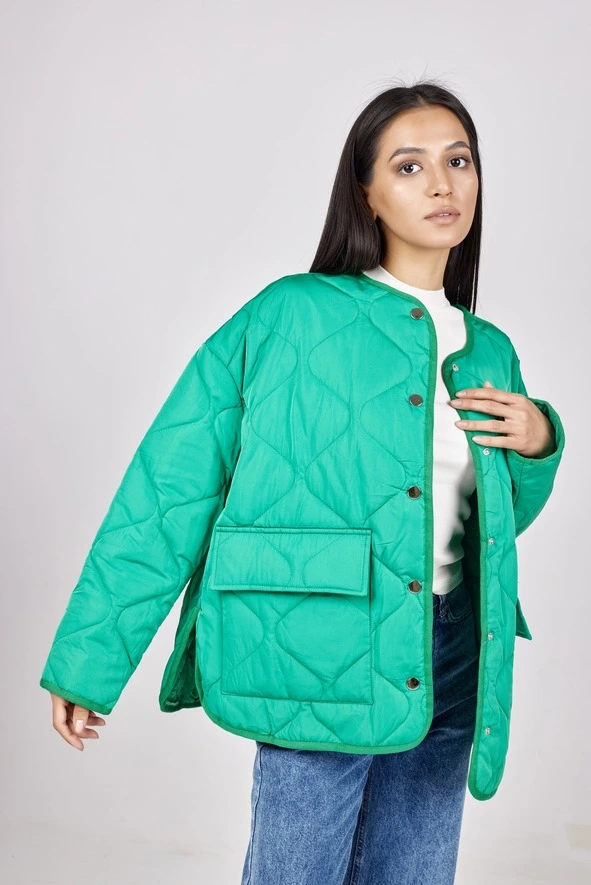 Демисезонная куртка зеленый для женщин 352/453/34228-34 69