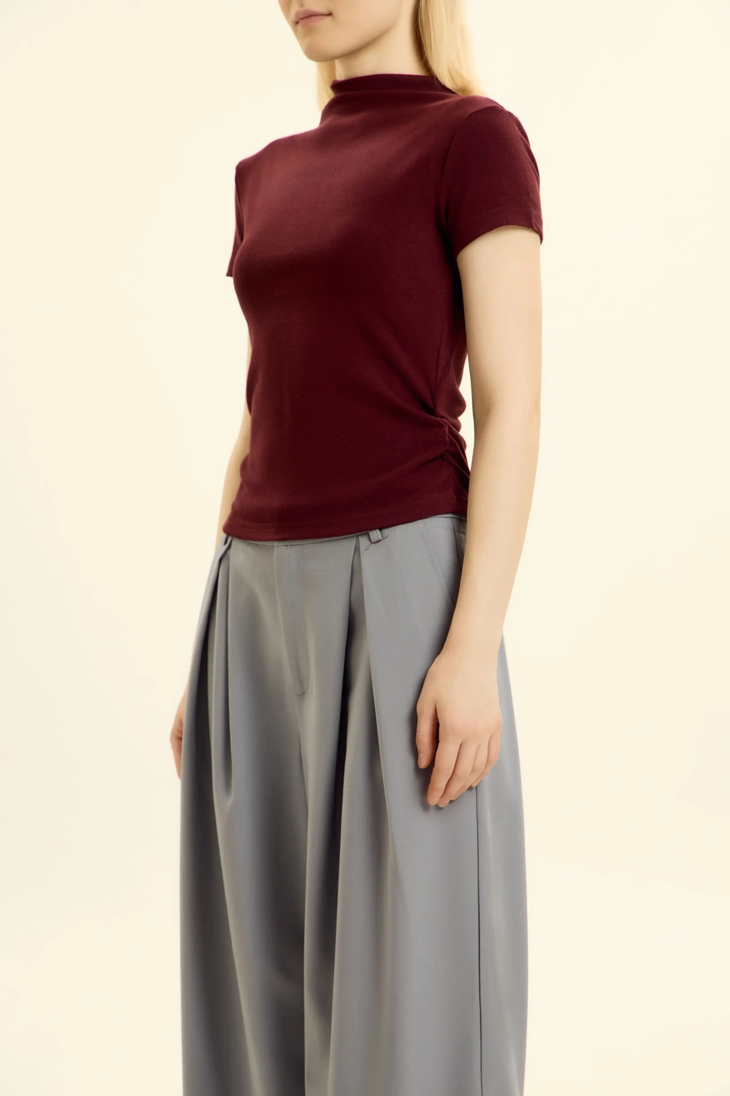 Лонгслив бордовый для женщин 46212-67 59