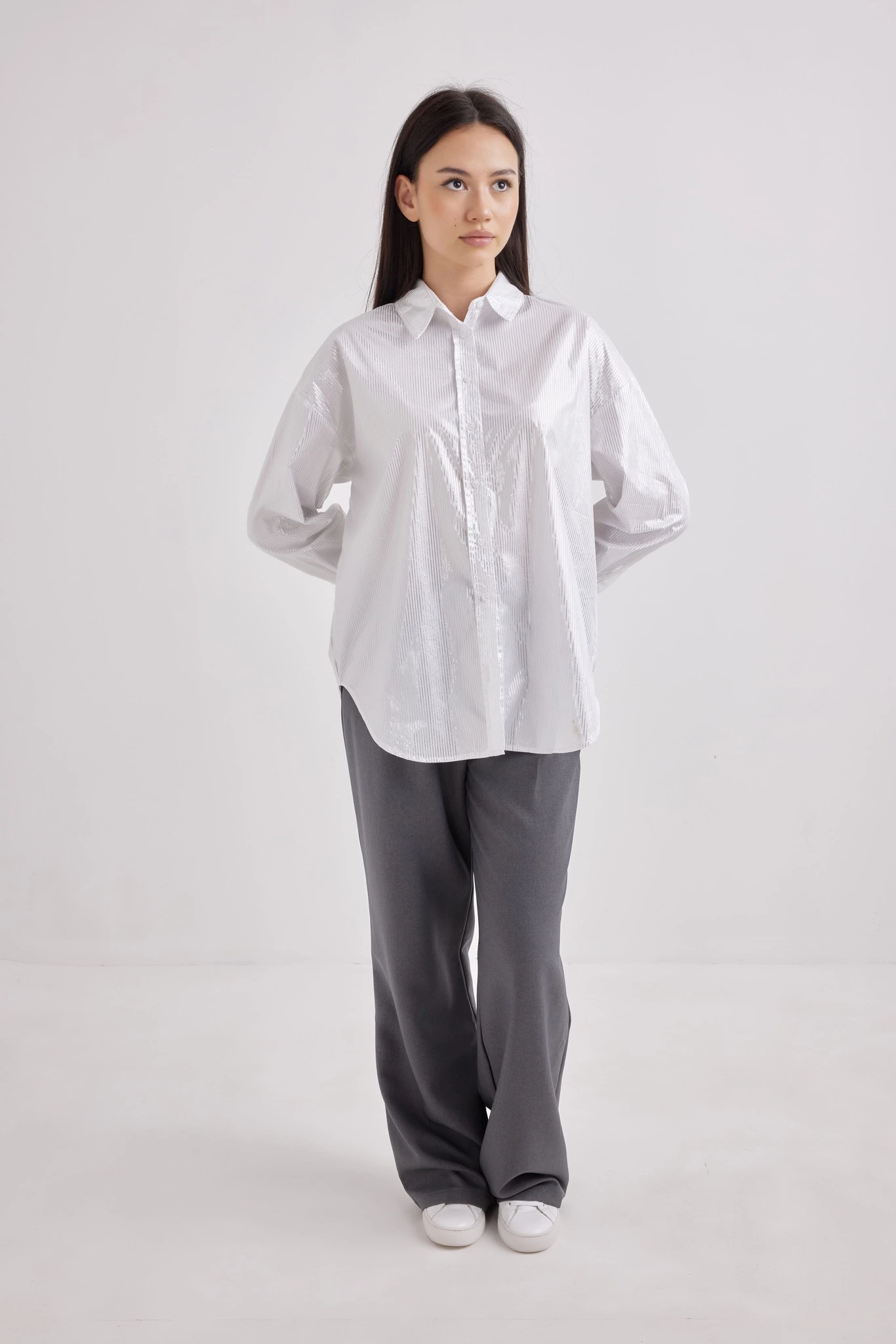 Рубашка серебряный для женщин 42114-43 66