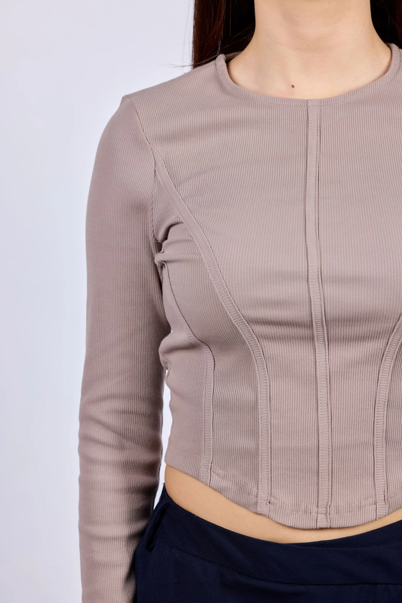 Лонгслив хаки для женщин 43164-14 59