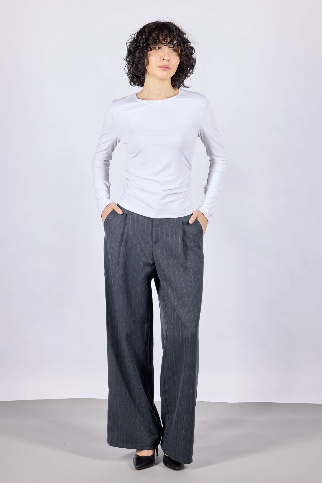 Лонгслив белый для женщин 44153-4 59