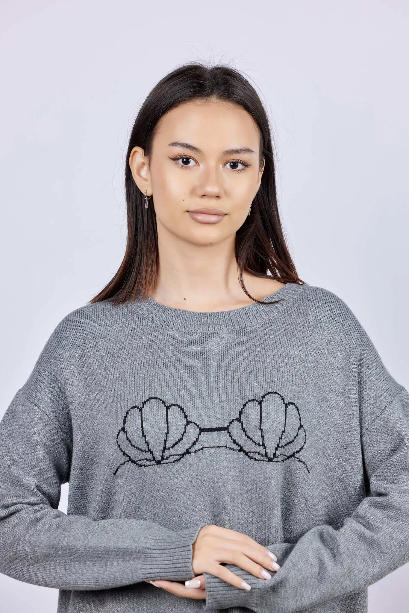 Свитер серый для женщин 43209-61 65