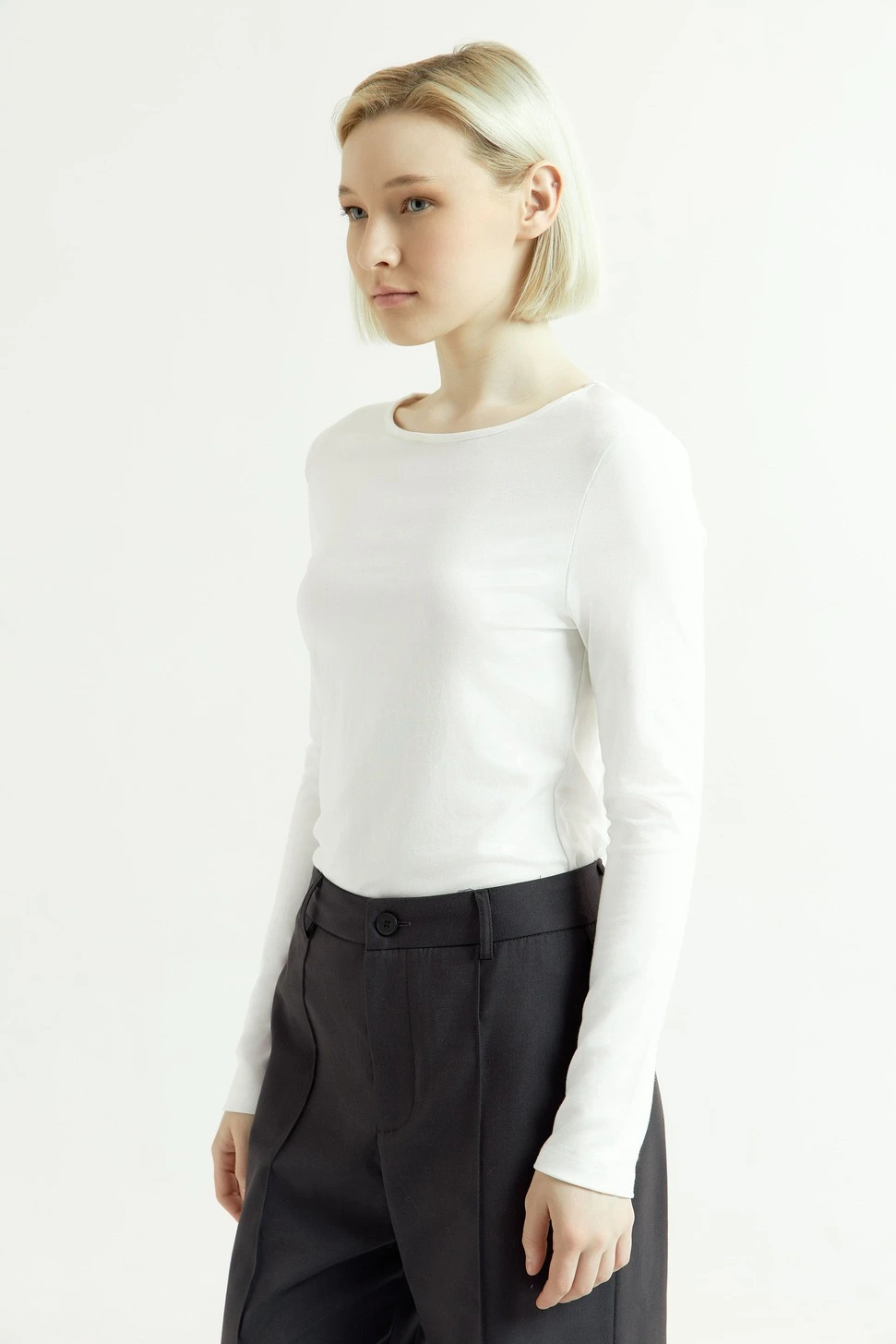 Лонгслив белый для женщин 43120-4 59