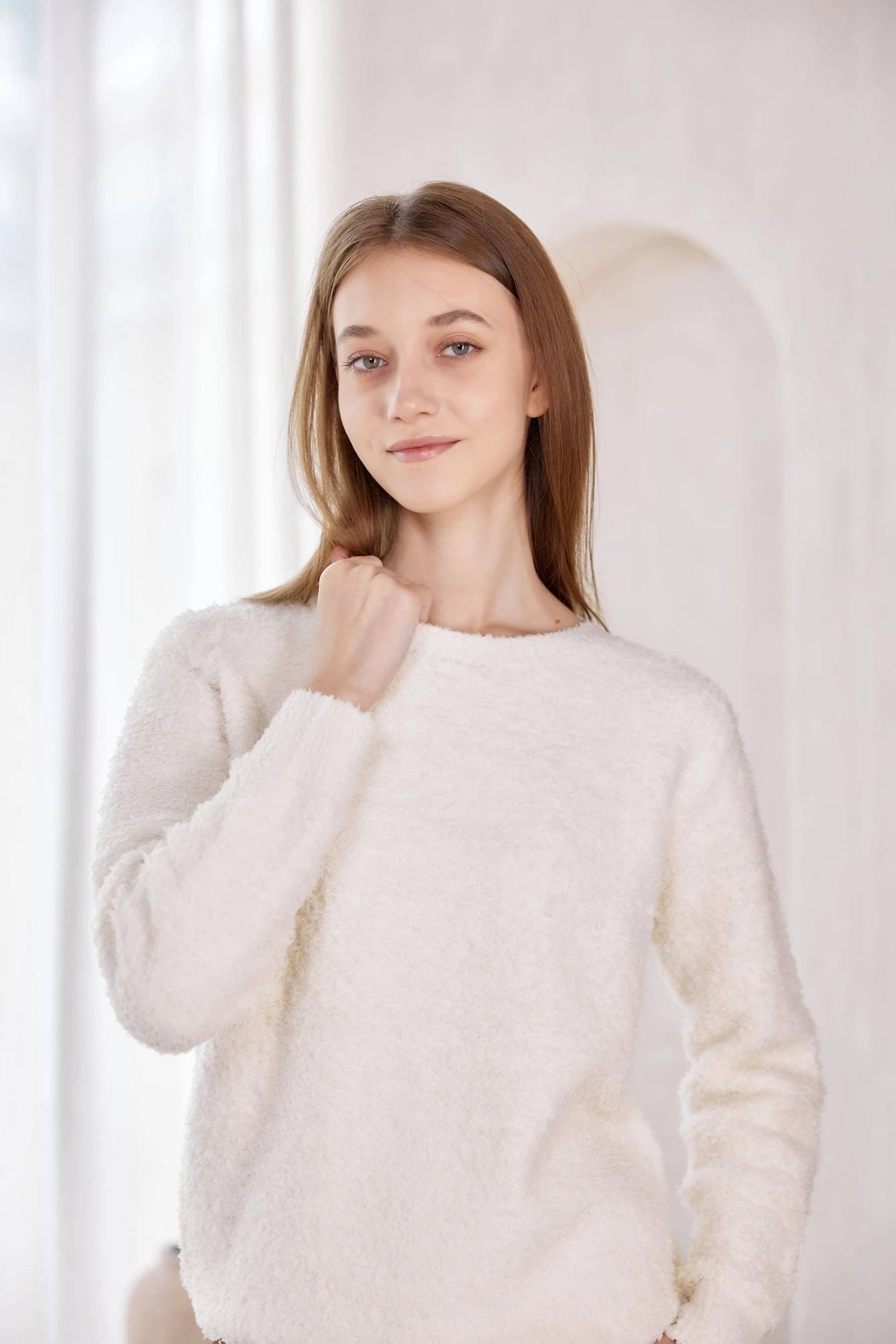 Джемпер белый для женщин 42173-4 60