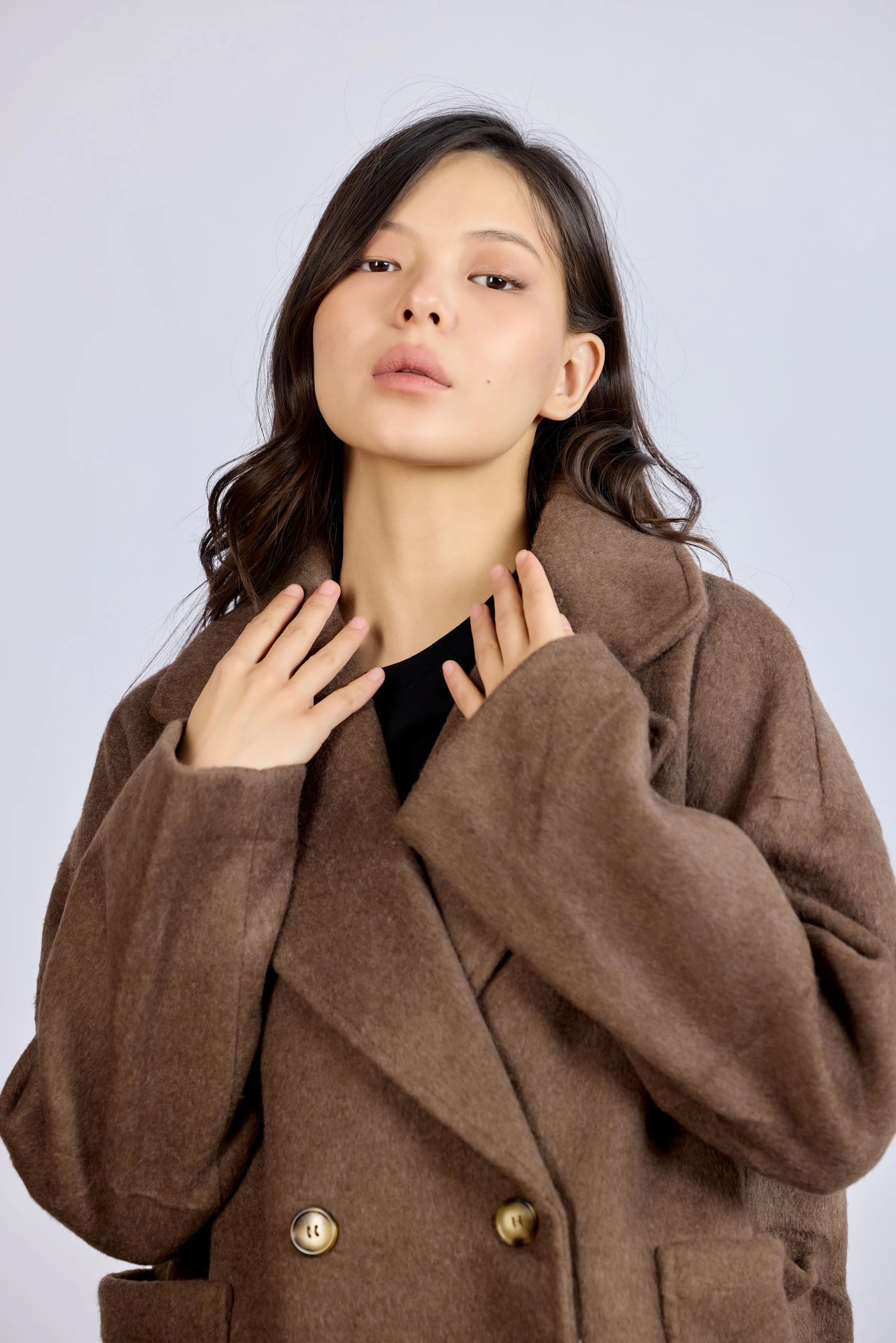 Пальто коричневый для женщин 43425-13 53