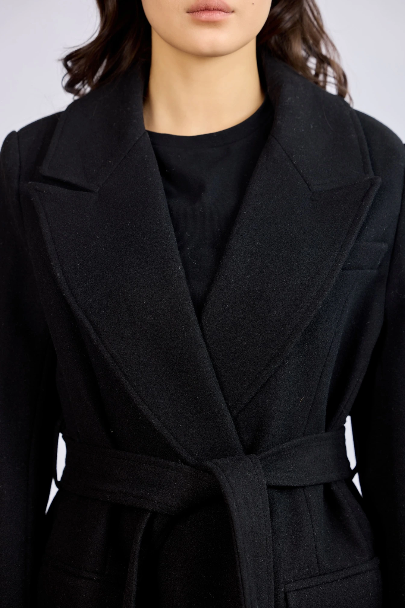 Пальто черный для женщин 43424-1 53