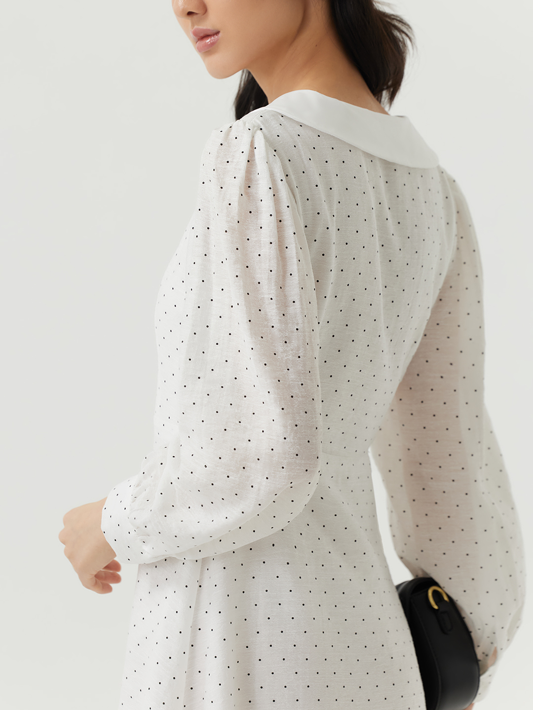 Платье белый в черный горошек  для женщин 48228-297 54