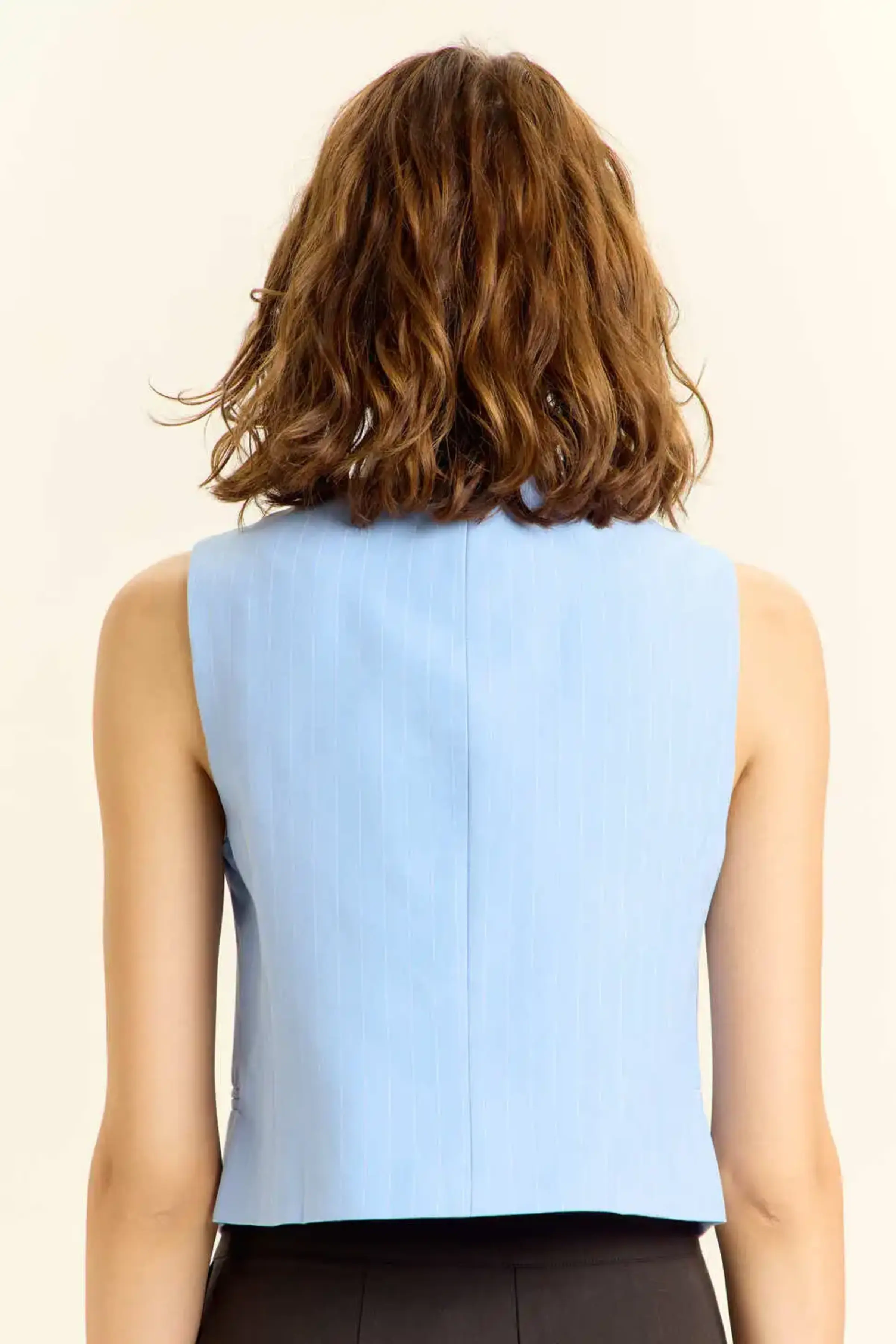 Жилетка бело-голубая полоска для женщин 45108-47 68