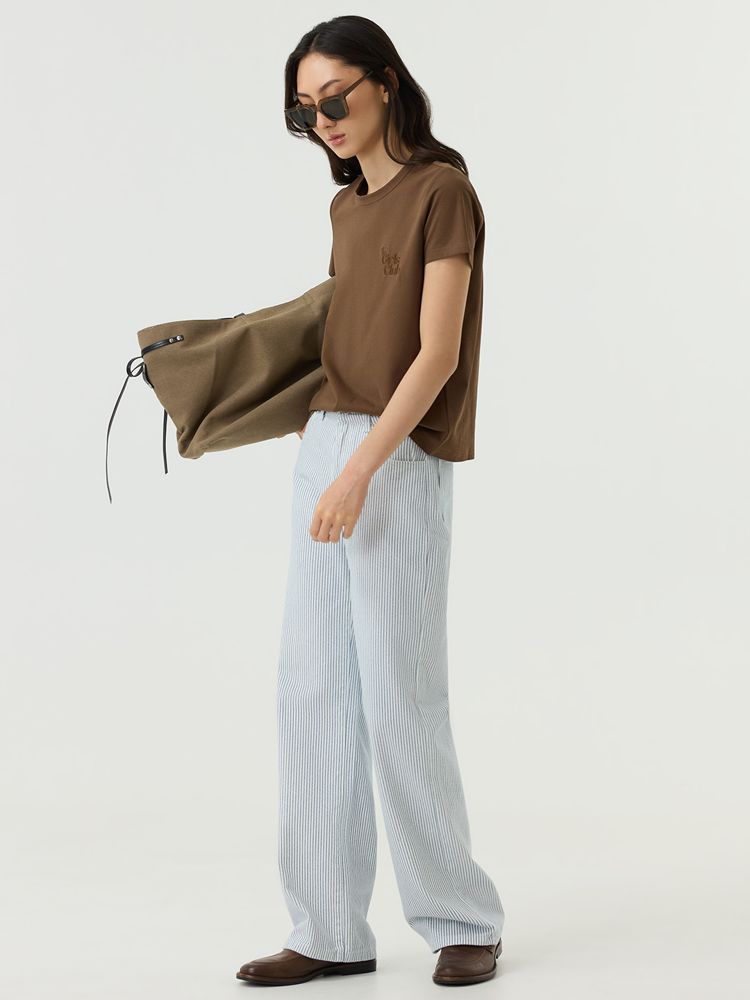 Джинсы бело-синяя полоска для женщин 48285-48 74