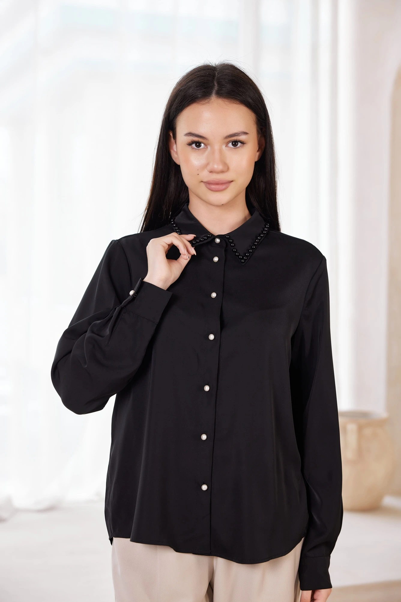 Блузка черный для женщин 42164-1 28