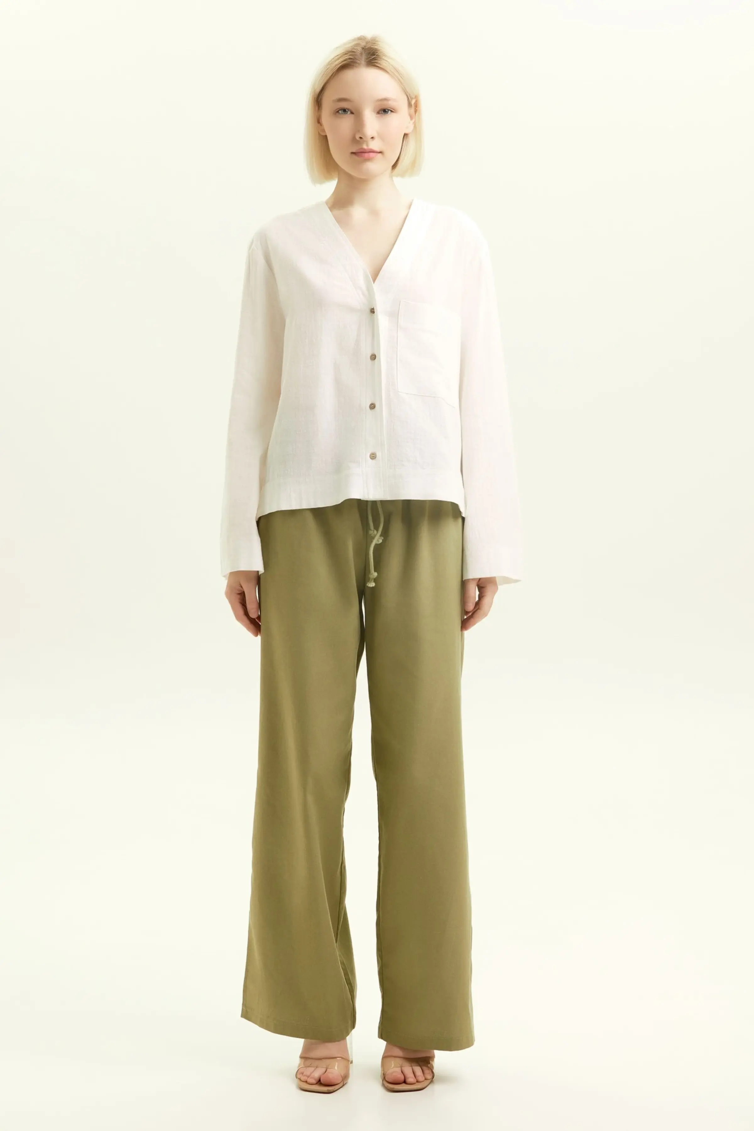 Брюки хаки для женщин 45154-14 71