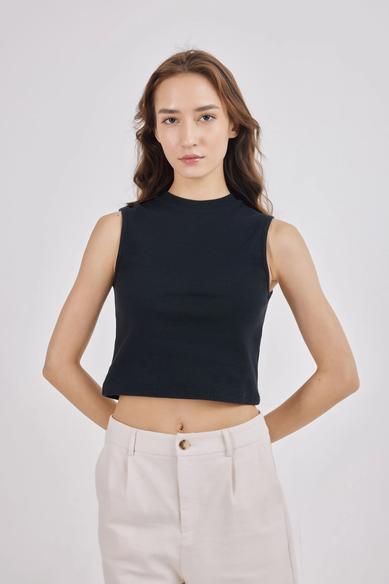 Топ черный для женщин 41269-1 46