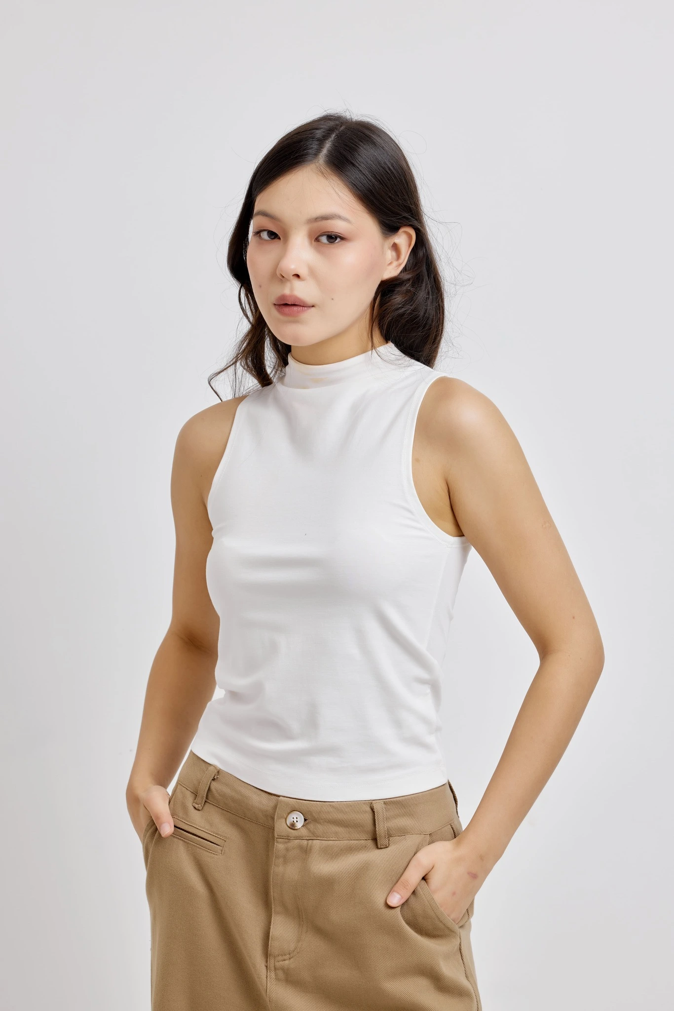 Топ белый для женщин 42180-4 46