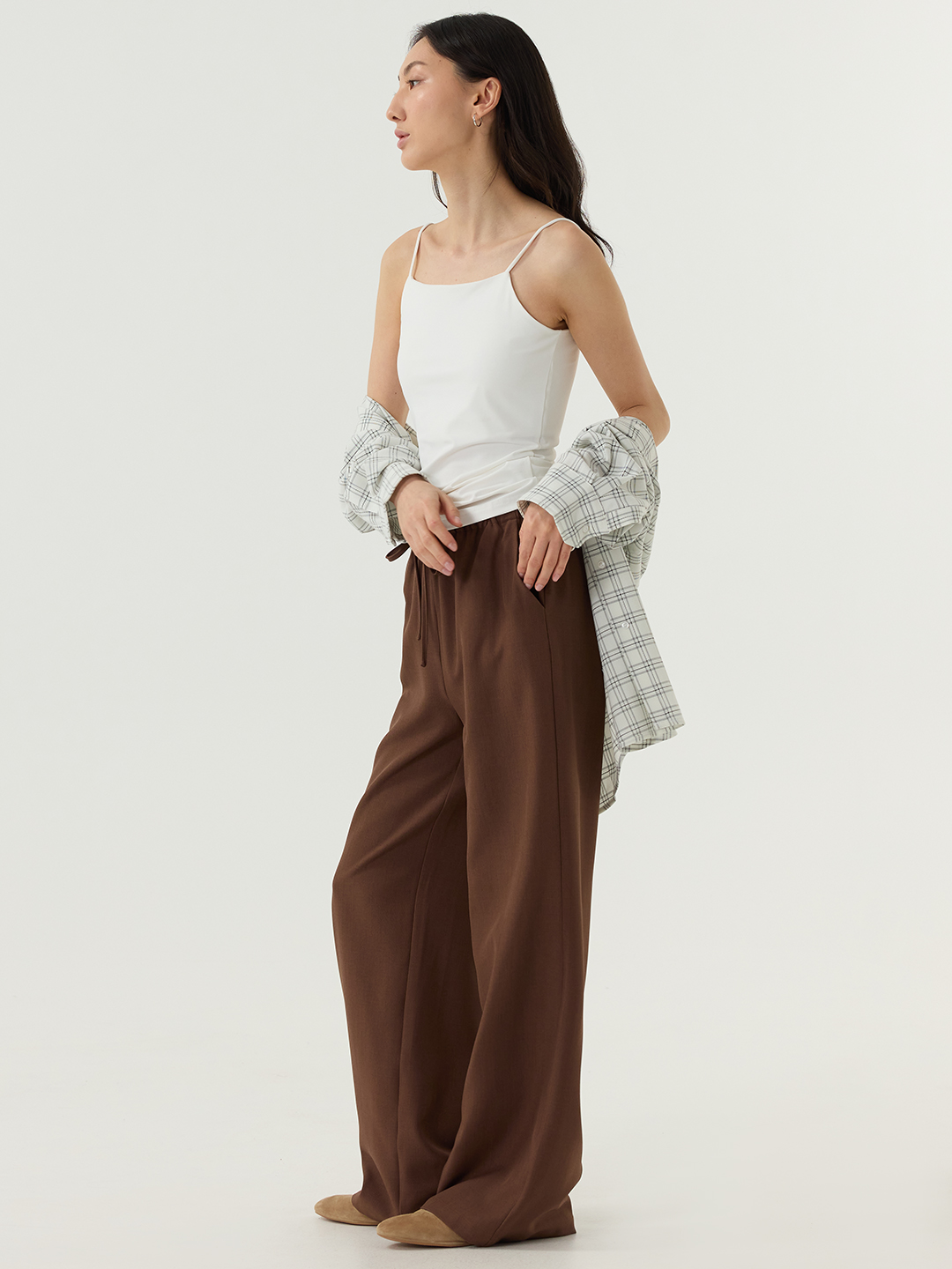 Брюки коричневый для женщин 48181-13 71