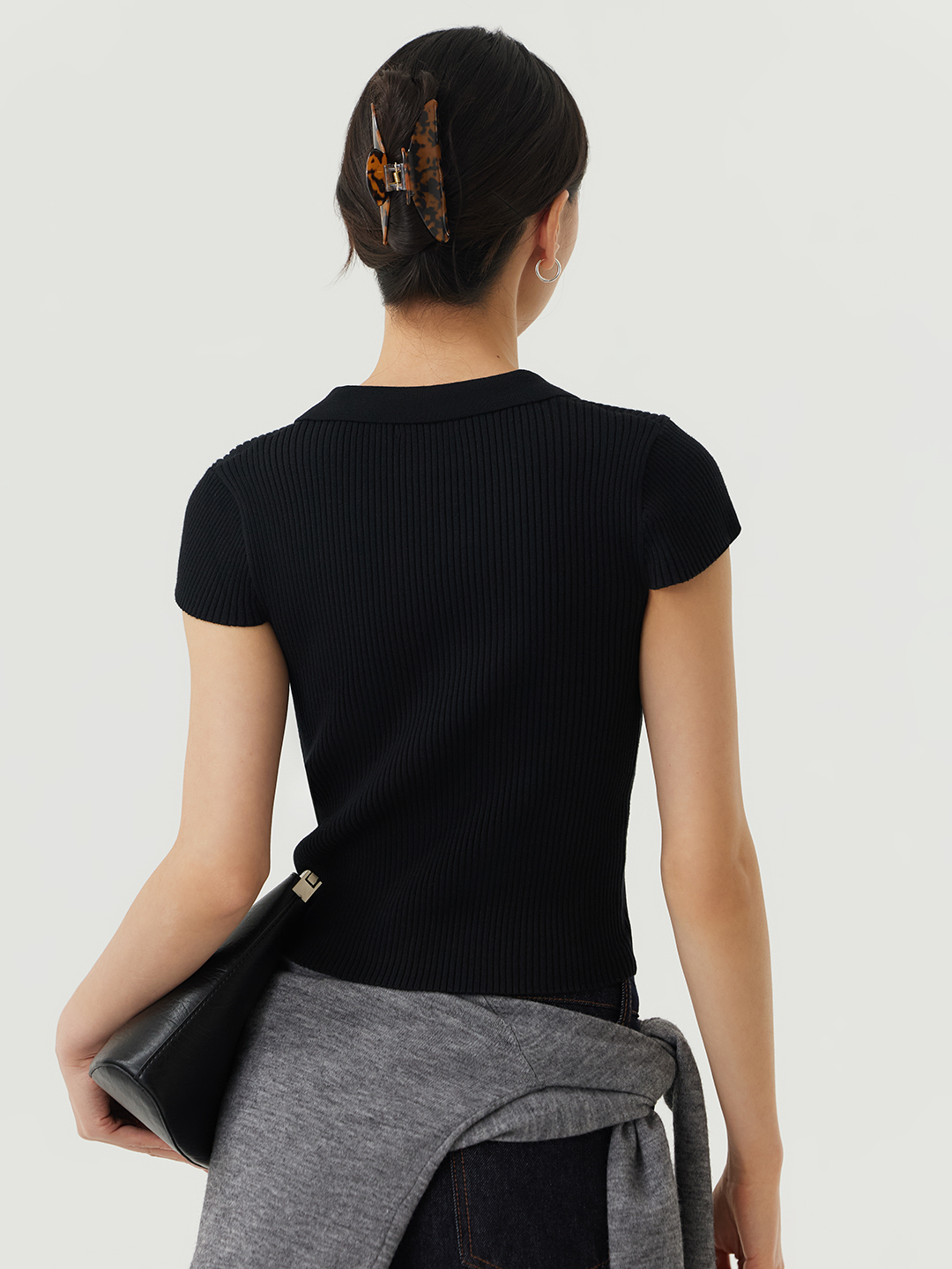 Джемпер черный для женщин 48155-1 60