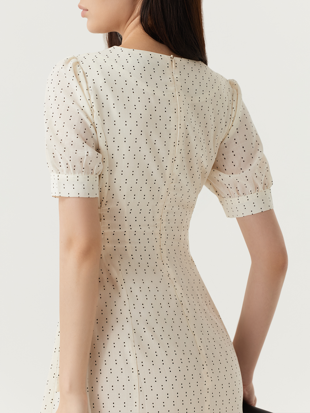 Платье белый в черный горошек  для женщин 48216-297 54
