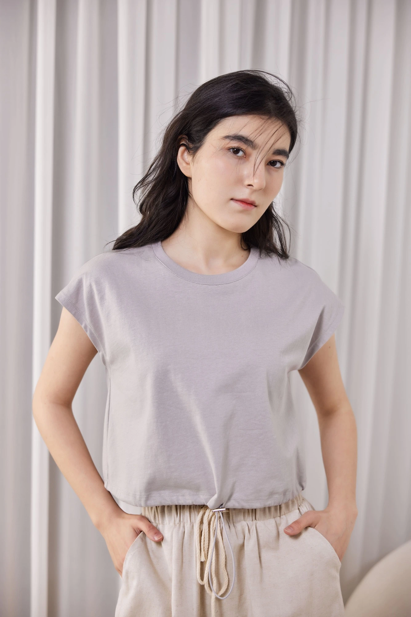 Футболка серый для женщин 41279-61 67