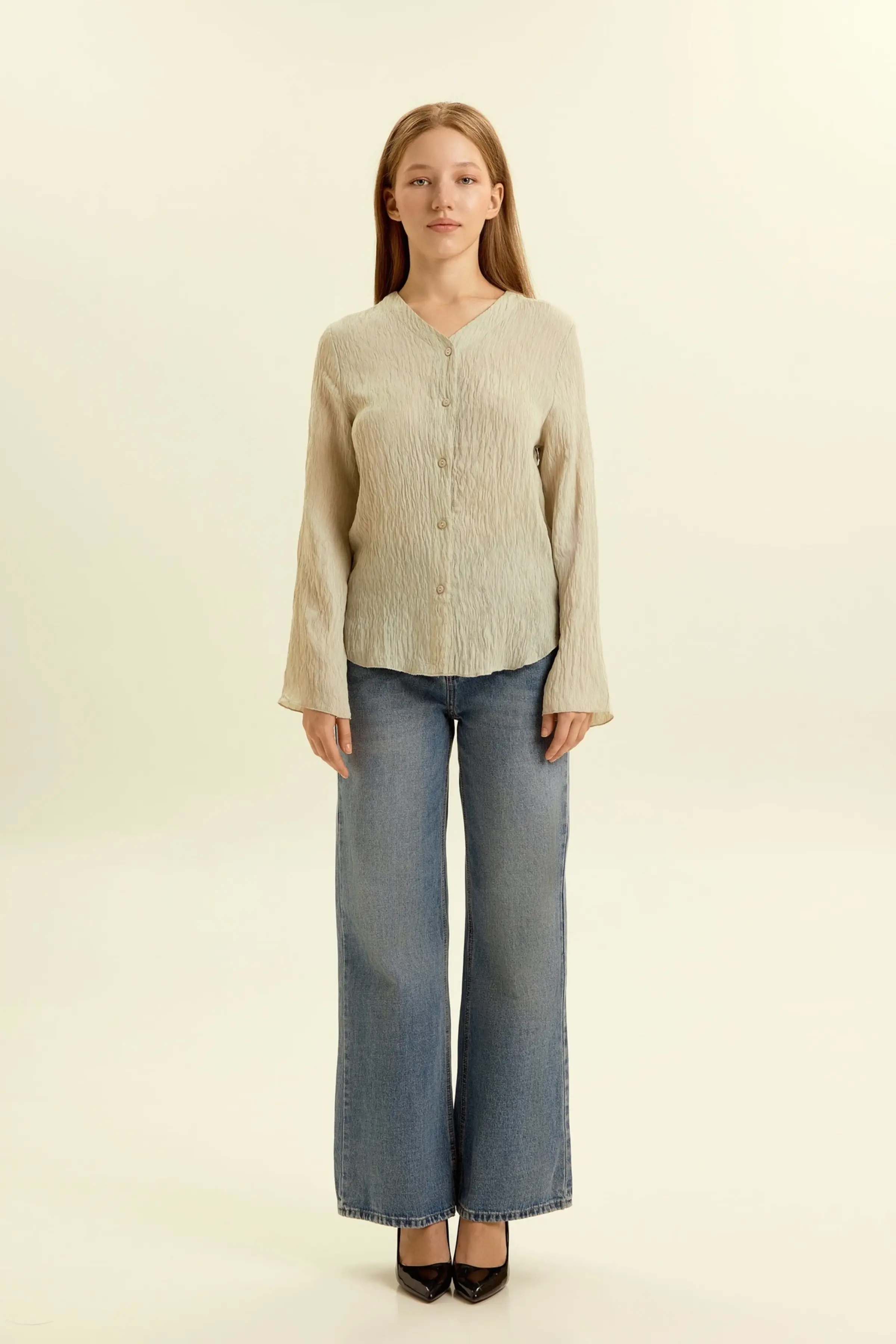 Блузка бежевый для женщин 46206-15 28