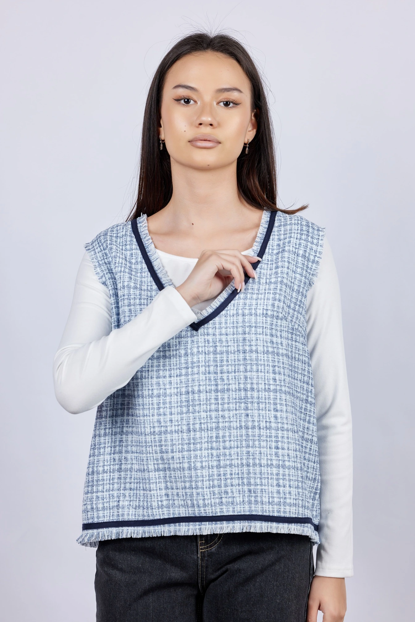 Жилетка голубой для женщин 43219-10 68