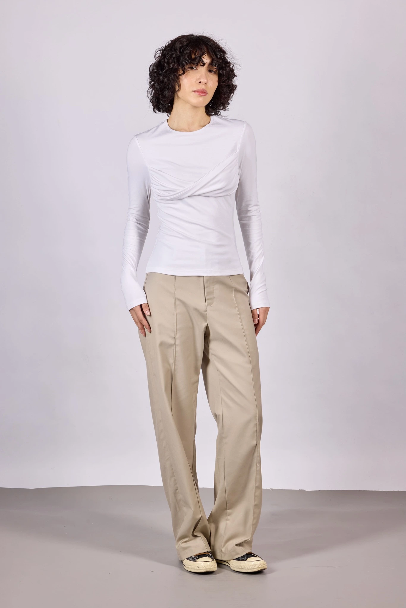 Лонгслив белый для женщин 43139-4 59