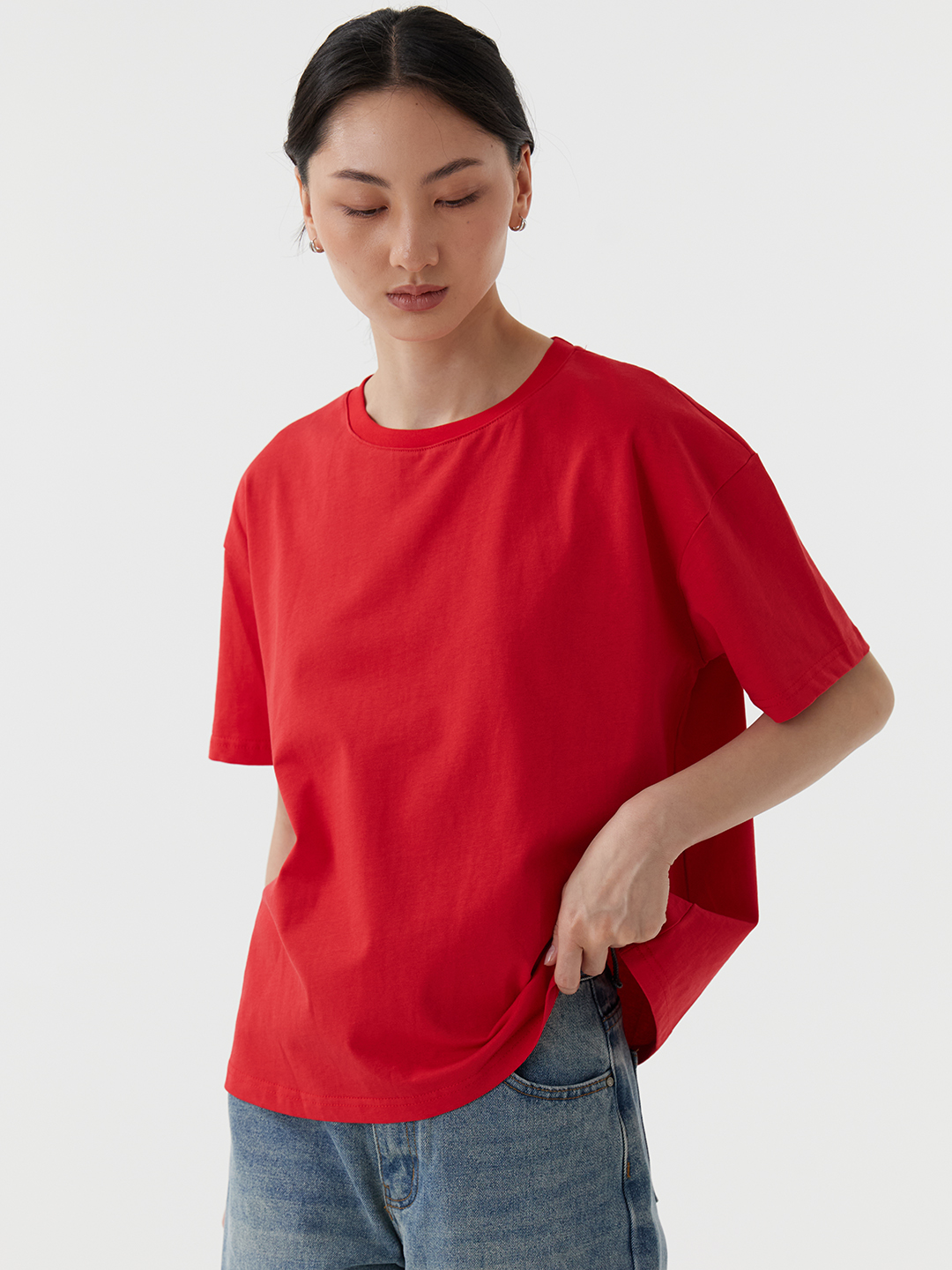 Футболка красный для женщин 00406-7 67